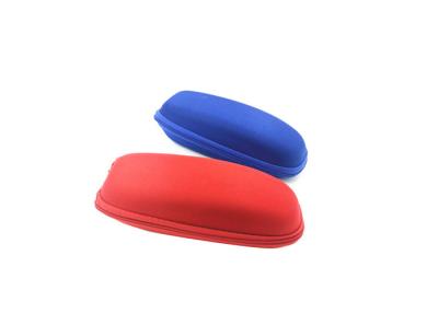 China Fabric Surface EVA Glasses Case Light Weight Soft Eyeglass Case With Zipper for sale