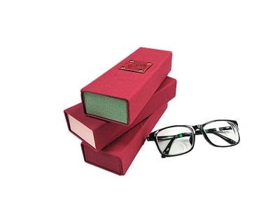 China Triangle Fabric Optical Frames Folding Glasses Holder Case 159 x 58 x 34mm for sale