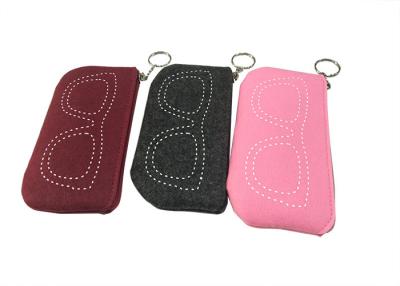 China Eco-friendly Felt Customized Eyeglass Pouch Case Easy To Carry for sale