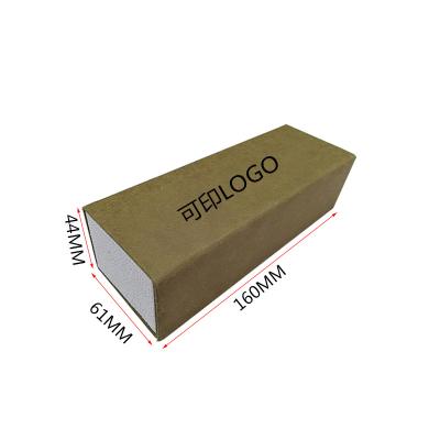 China Recycle Material Washed Kraft Paper Folding Sun Glasses Case Box Packaging for sale