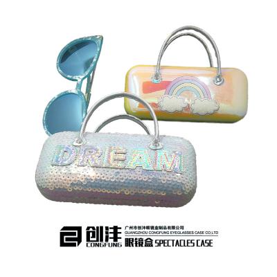 China Griff-Sonnenbrille-Kasten PU-Metallbrillen-Kasten neuer Entwurfs-Shells harter zu verkaufen