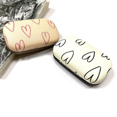 China New customized print PU lens case portable travel contact len case for sale