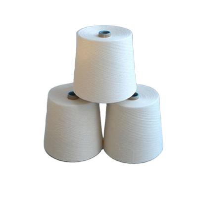 China Downproof Recycled White Polyester Yarns GRS Certification Yarns Eco - Friendly For Weaving Ribbon for sale