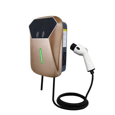 China Wall Mounted Home Size Quality Home EV Charging Station AC 7KW 32S EV Charging Station Portable Plug and Play Charger for sale