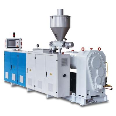 China New Inventions Conical Profile 2022 Double Screw Plastic Upvc Profile Extrusion Line for sale