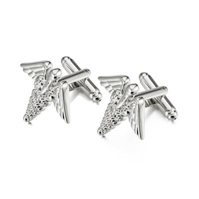 China Fast Delivery/In Stock Online Retail Sales Lucky Goddess Angel Cufflinks From Jewelry Gifts Silver Jewelry Factory for sale