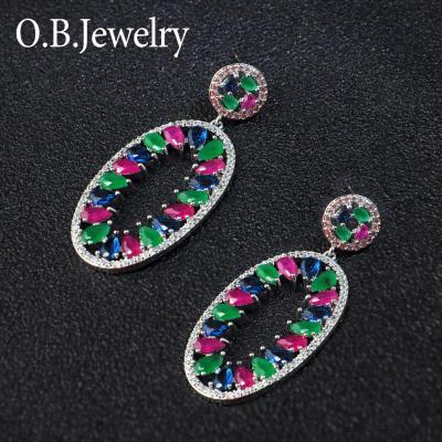 China BOHEMIA Bohemian Party Earring Multi Colors Stones Earrings and Fashion Jewelry Earrings for Summer Season for sale