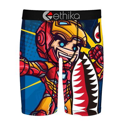 China Breathable Custom Men's Long Leg Gym Shorts Printed Boxers Brief Plus Size Men's Shorts Quick Dry Men Underwear for sale