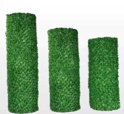 China Sustainable UV Proof Green Wall Decorated With Fence Artificial Grass Fence for sale