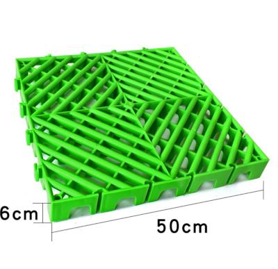 China Drainage Garage Flooring 6 cm 40*40 cm Polymer Car Wash Non-Slip Interlocking Thick High Quality Flooring à venda