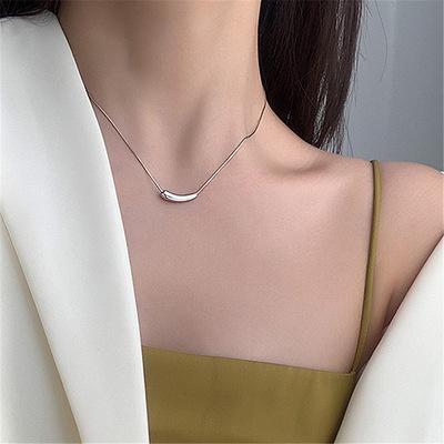 China Stainless Steel Chili Pendant Choker Necklace Nice Quality Titanium Irregular Steel Stick Pendant Necklace for sale