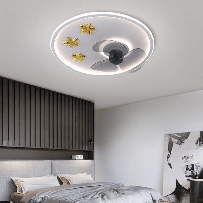 China Blade Size LED Fan Ultra-Thin AC220V Fan Light for Bedroom Study and Children's Room for sale