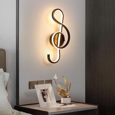 China Simple Modern Tri-color Dimming LED Bedhead Wall Lamp for Living Room and Staircase for sale