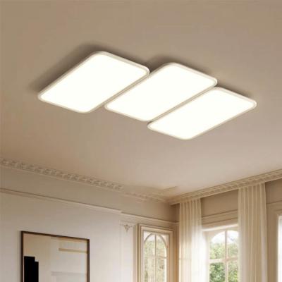 China Hotel Living Room LED Piano Key Ceiling Light Acrylic Cover Iron Base Tri Color Changeable for sale