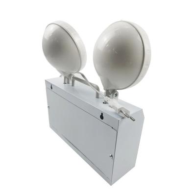 China Surface Mounted LED Automatic Lighting Two Square Heads Exit Sign Cold White AC85-265V for sale