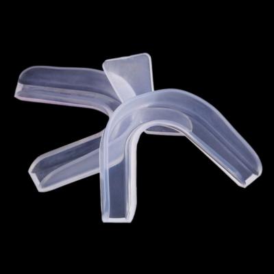 China Dental Regional Transparent Night Guard Gum Shield Pre Filled Teeth Whitening Trays Teeth Clear Silicon Whitening Tray for sale