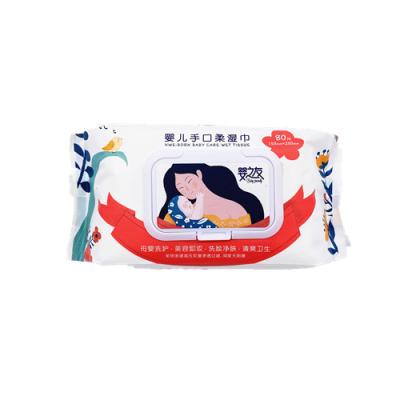 China High Quality Super Soft Alcohol Free Cloth Baby Wet Cleaning Wipes for sale