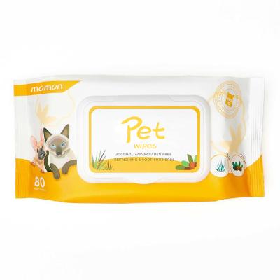 China Sustainable Pet Grooming Wipes Biodegradable Dog Cleaning Moist Eye Moist Ear Tooth Pet Wipes for sale