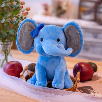 China stuffed & Baby Room Decorative Sound Dolls Stuffed Elephant Plush Toys For Sleeping Child Children Kids Animal Plush Toy Pink Gray Doll 25cm Kawaii for sale