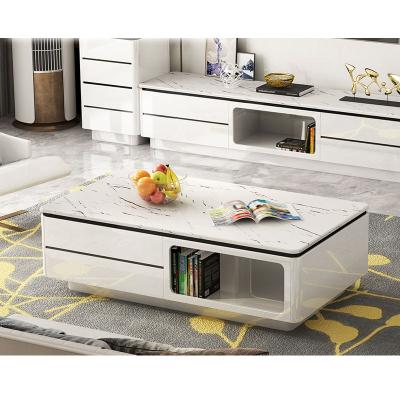 China (Other) adjustable coffee table set with drawers porcelain glass modern marble top coffee table for sale