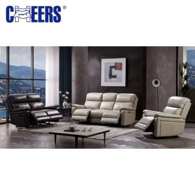 China (Size)MANWAH Adjustable ENCOURAGE Recliner Modern Comfortable Living Room Genuine Leather Power Sofa 321 for sale