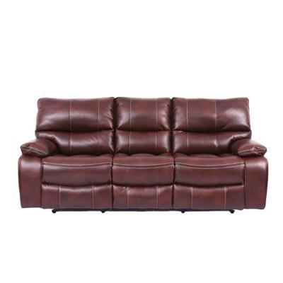 China (Size)MANWAH Adjustable ENCOURAGES American Popular Modern Sofa Recliner Living Room Sectional Leather Sofa 321 for sale