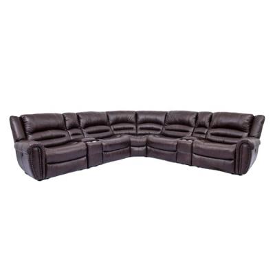 China (Size)MANWAH Adjustable ENCOURAGES American Modern Sofa Recliner Sectional Leather Living Room Sofa 321 for sale