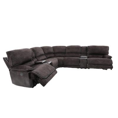 China MANWAH New Arrivals Luxury Modern Leather Recliner Sofa (Height)Adjustable CHEERS And Fabric Living Room Furniture for sale