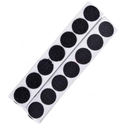 China China factory self-adhesive circle white adhesive hook hook and loop dots strong glue and loop sticky round coins for sale