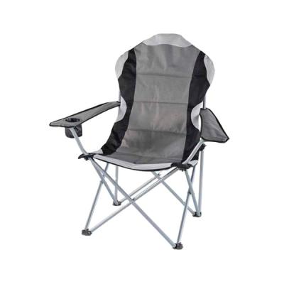 China Modern outdoor high quality comfortable polyester+cotton leisure foldable beach chair with cup holder for sale