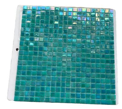 China Professional Good Price Parquet Customized Ice Jade Green Color Glass Swimming Pool Tiles Swimming Pool Mosaic for sale