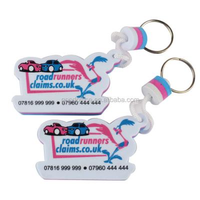 China Promotional Gifts Promotional Customized Shape Floating Foam EVA Keychain for sale