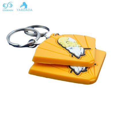 China Nice Price Customized Wholesale Logo Promotion Gifts 3D PVC Eco-friendly Soft Key Chain for sale