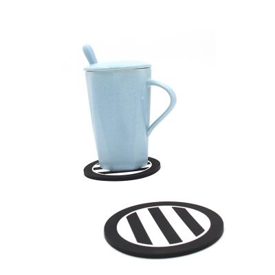 China Viable Custom Design 2D Home Logo Mat Decorations Waterproof Soft Table PVC Coaster for sale