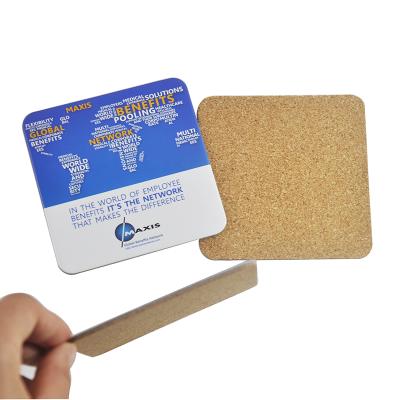 China Sustainable Hot Sales Cork Tea MDF Coaster High Quality Waterproof And Non-slip for sale