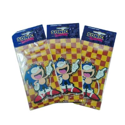 China Cartoon OEM Factory Supply Cheap Promotional All Kinds Of Perfume Car Hanging Paper Air Fresheners for sale