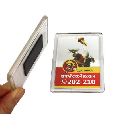 China Form Factory Advertising Empty Acrylic Fridge Magnet / Acrylic Frame Fridge Magnet for sale