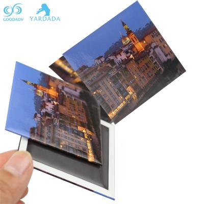 China Shape Custom Square Square Metal Magnets Cover Tin Fridge Magnet Tin Paper Magnet for sale