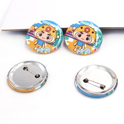 China Small And Beautiful Gifts Safety Pin Button Nickel Free Advertising Promotional Badge for sale