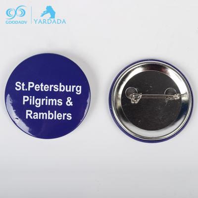 China Magnetic custom badge/anime button clip safety pin badge/round tin button badge for sale