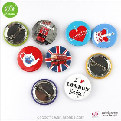 China Wholesale Custom China Factory Pin Button Badge Metal Tin Badge for sale