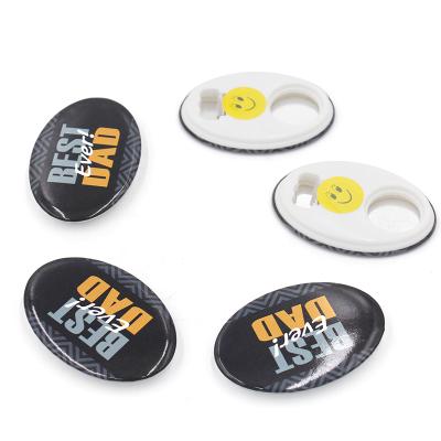 China Viable Cheap Promotion Gifts Plastic Bottom Oval Shape Magnet Tin Bottle Opener for sale