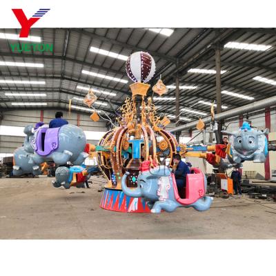 China ALLOY Price Kids Amusement Park Equipment Luna Park Mechanical Family Games Cheap Asshole Flying Elephant Rides for sale