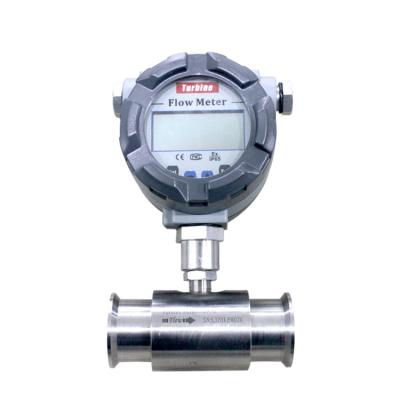 China Pulse Signal Sanitary Liquid Water Flow Meter Turbine Flow Meter Lwgy Liquid Turbine Flow Meter for sale