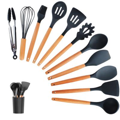 China Viable Hot Selling Kitchen Utensils Spoon Silicone Cookware Set for sale