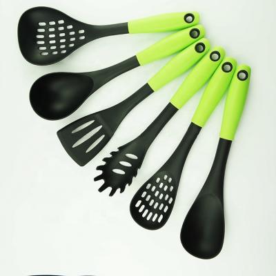 China Cute Sustainable Kitchen Tool 6 Pieces Heat Resistant Nylon Utensils Set Indian Cookware Sets With PP Handle For Non Stick Fry Pan for sale