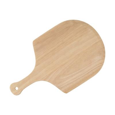 China Hot Selling Sustainable Food Serving Wooden Chopper Wooden Pizza Tray Rubber Tray with Handles for sale