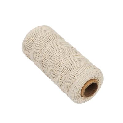 China Durable Natural White Cooking Twine For Tying Meat/Making Sausage/Carburetor/Oven Binding/Wrapping Gift 2mm Twisted Cotton Rope for sale