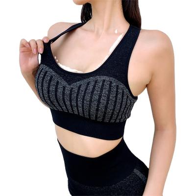 China Mumu Gym Gym Workout Breathable Back Hook Back Tights Nylon Seamless Bra For Women for sale