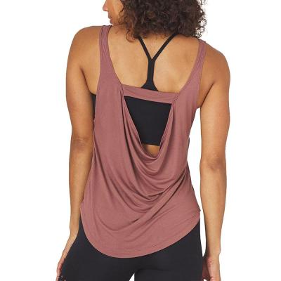 China Mumu Breathable Wholesale Plus Size Custom Women Sports Yoga Tops Backless Activewear for sale